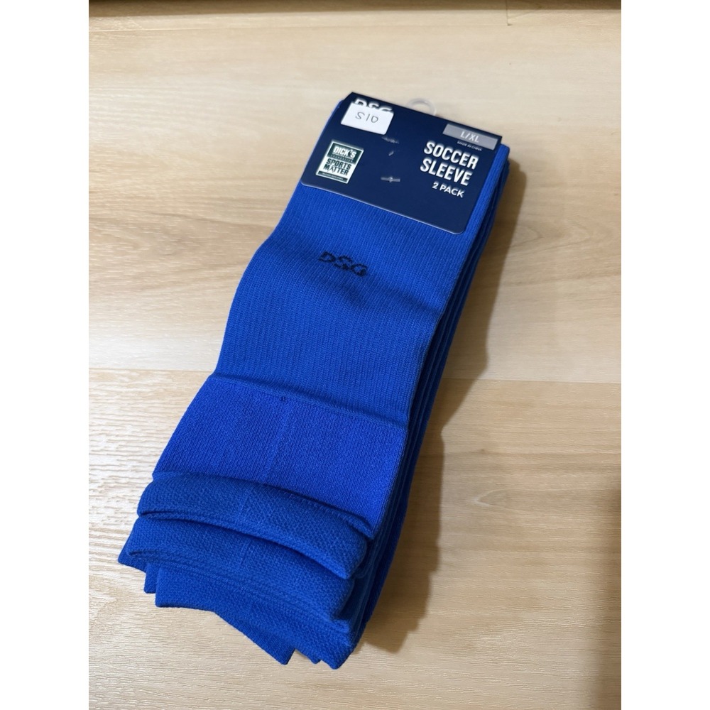 DSG Unisex Soccer Sleeve 2 Pack Sz Large/XL Royal Blue Universal Sports New S10